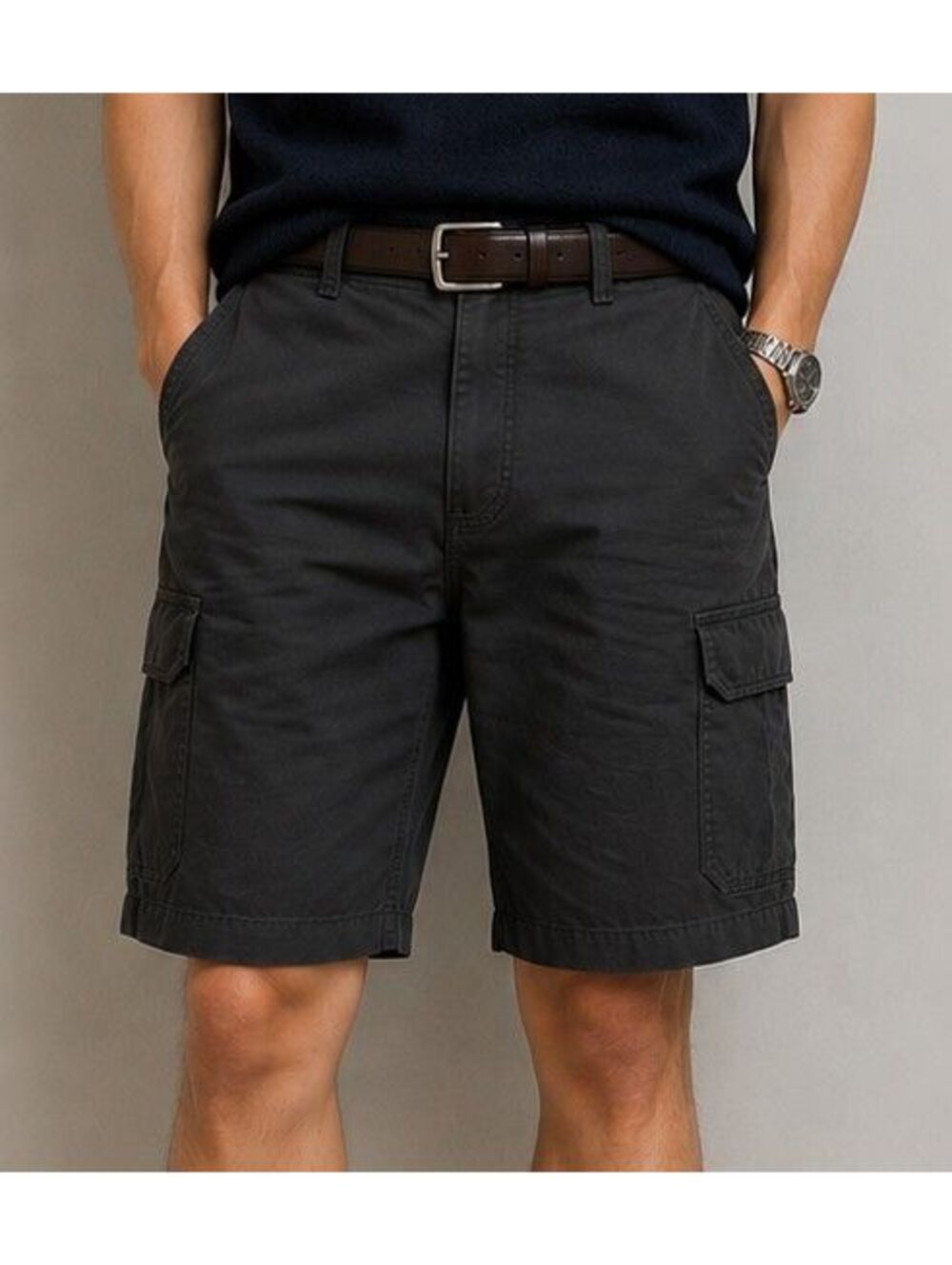NWT Wrangler Men's Relaxed Fit Cargo Shorts Size 48 Dark Gray